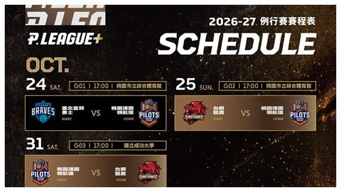 PLG／新賽季賽程全出爐！10/24開幕戰上季冠軍戰對決領航猿交手勇士