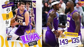 追平上古神蹟！唐西奇45分大三元　湖人逆轉奪勝