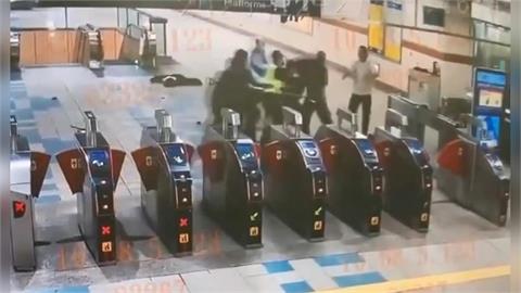 快新聞／北捷又有隨機攻擊？醉男突失控攻擊大直站務員