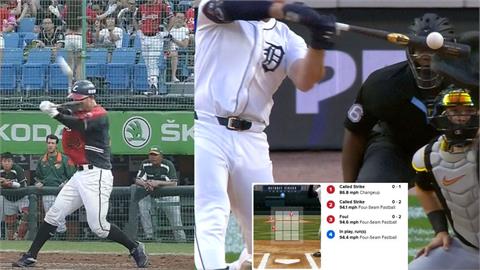 MLB(影)／美國陽耀勳？他從頭頂「砍」出神奇全壘打　一棒過大牆全場傻眼了
