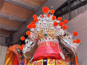 台南廣安宮建醮　價值120萬純銀打造「神明銀帽」亮相