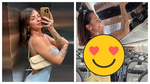超正網紅洋裝大露背…一抬手洩「超兇側乳」！上飛機秒遭嫌噁心被逼做1事