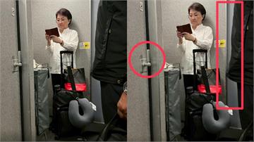 擺拍？盧秀燕搭高鐵沒座位站通道被讚「親民」　小英攝影師打臉：那邊不能站人