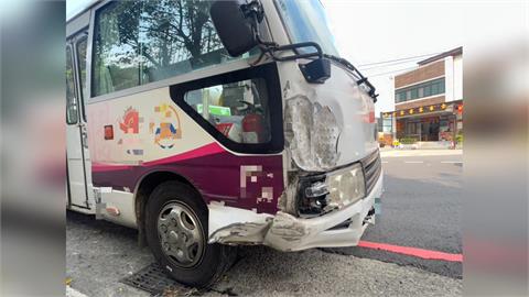 苗栗巴士酒駕肇逃！路旁休旅車遭撞爛　駕駛落網遭送辦