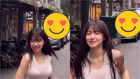 李多慧街頭只穿bra辣舞「慘遭後方阿北無視」！他緊盯愛車「0反應」被讚：清流系