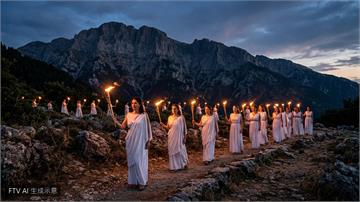重返奧林帕斯山！希臘「普羅米修斯節」再現古希臘神話祭典