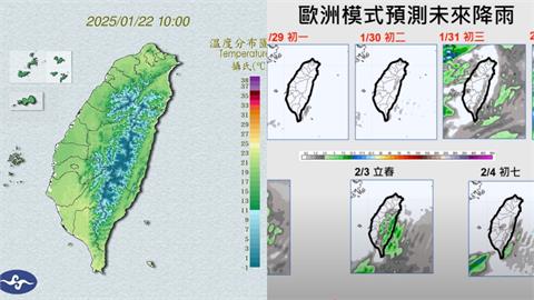 過年天氣一次看！小年夜「強烈大陸冷氣團」報到…「這2天」全台有雨