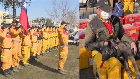 「台灣英雄」搜救犬阿蘭完成任務！趴領犬員腿上「閉眼快充」萌翻7千網