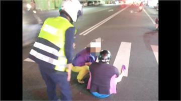 女和母鬧脾氣躺路中 警協助勸離