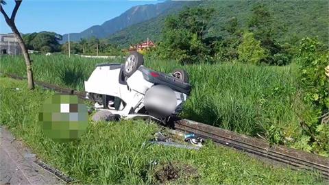 快新聞／驚悚瞬間曝光！花蓮台9線死亡車禍　21歲男自撞翻車「送醫不治」