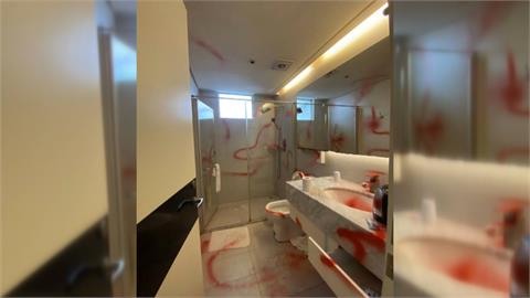 房客噴漆塗鴉惡搞　旅館牆壁、浴室全遭殃