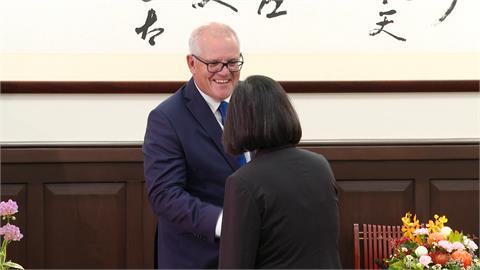 澳洲前總理莫里森訪台　蔡總統親自迎接