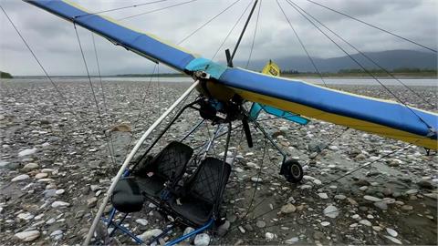 花蓮壽豐輕航機引擎熄火迫降溪床　教練、乘客無礙