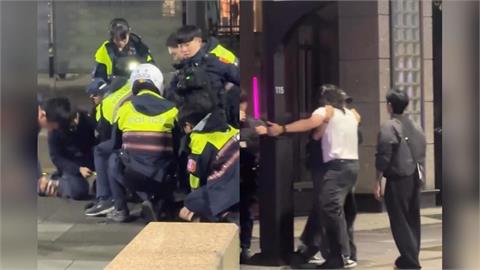 快新聞／約女學員遭拒打翻醋醰！健身教練當街失控打人　遭警壓制移送