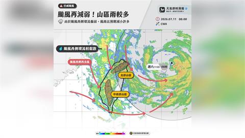 快新聞／颱風假放3天成真？巴威已觸陸　氣象粉專曝「暴風圈範圍」