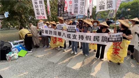 南投名間焚化爐「８成支持」遭疑造假　自救會抗議槌桌濺血