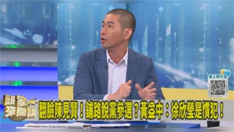 徐欣瑩脫黨參選早有前例？黃益中揭：陳見賢才是對國民黨有功！