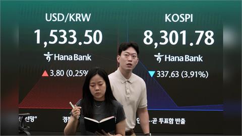 快新聞／韓股暴跌後急彈！市值一度蒸發近10%　今重返8000點