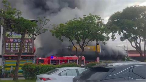 宜蘭汽修廠清晨突大火　延燒成衣廠、雅石館幸無傷亡