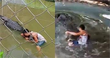 男子把鱷魚誤認成雕像！上前自拍遭攻擊　縫50多針險喪命