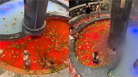 中國驚見「巨大鴛鴦鍋溫泉」遊客裸身變火鍋料！「獵奇涮人肉流出」業者回應了