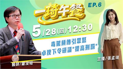 醫師羅浚晅與主播孟琦一同分析為何毒駕頻傳！《一琦午餐》EP6 週四12:30！