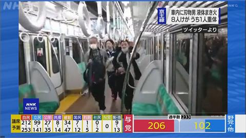 日本電車驚傳揮刀砍人案　至少17人受傷.1重傷