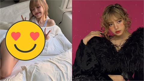 Lisa露肚躺床、透視裝…深夜狂發逾50張！車廂「百朵巨型玫瑰花束」疑放閃