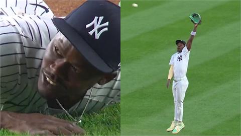 MLB(影)／洋基「爵士哥」恨天高！一場比賽「跳三次」空中抓飛鳥通通失敗