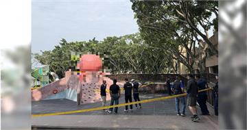 男子陳屍板橋某公園溜滑梯嚇壞民眾　警封鎖現場排除外力介入