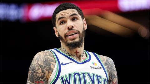 灰狼明星後衛「球三弟」小鮑爾（LaMelo Ball）。（圖／AP）