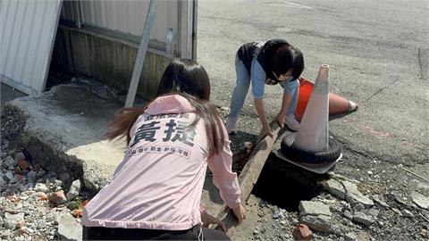 黃捷回國積極勘災　質疑藍委仍在國外沒回選區視察