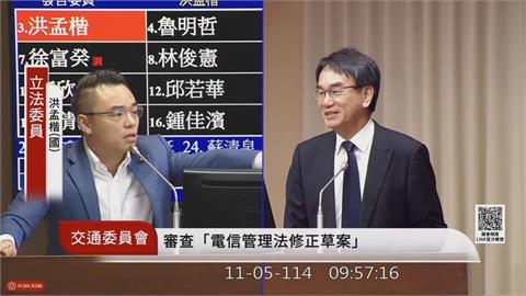 快新聞/洪孟楷質詢超時 李昆澤妙回:年紀大了別讓我站太久