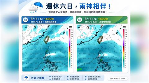 快新聞／週末出門小心了！3縣市大雨特報　防午後雷雨狂轟