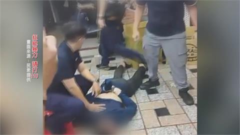 南投市銀樓搶案! 假髮男帶刀械行搶遭壯漢們強力壓制