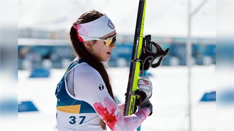 冬奧／台美「混血美女」余睿越野滑雪寫亞洲最佳紀錄！閉幕典禮擔任台灣隊掌旗官