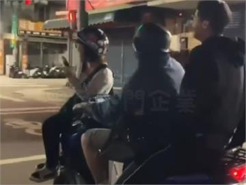 快新聞／屁孩騎乘摩托車「竟坐在菜籃位置」　警方出手開單了