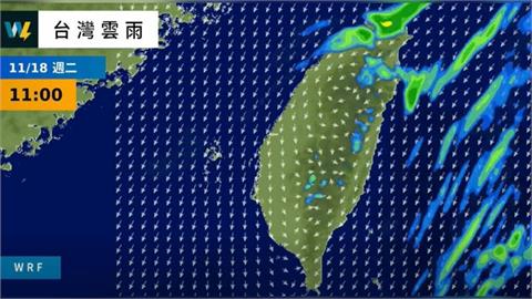 快新聞／東北季風急凍北台！低溫下探15度　山區24小時雨量飆豪雨等級