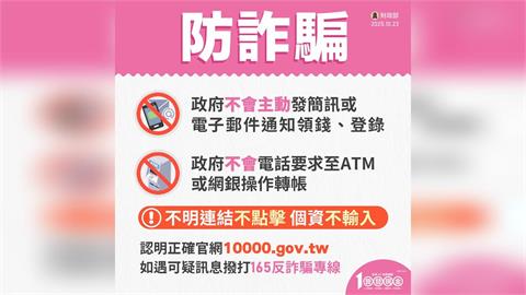 詐團鎖定「普發一萬」搭假檢警老梗　詐領被害人逾51萬