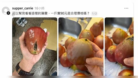 民眾買裂果蓮霧「爛掉又發霉」　PO文引蓮霧農關心