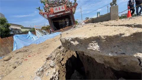 地基流失！嘉義萬善祠嚴重傾斜　村民憂若再下雨恐坍塌