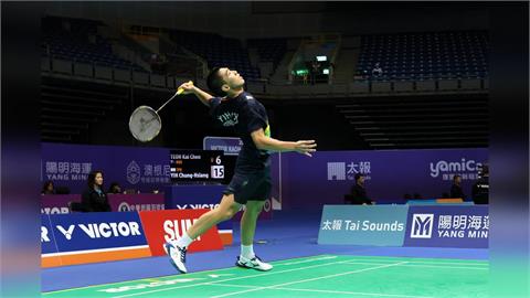 羽球(影)／台灣羽球小將易仲祥　高雄大師賽直落二獲勝晉級32強