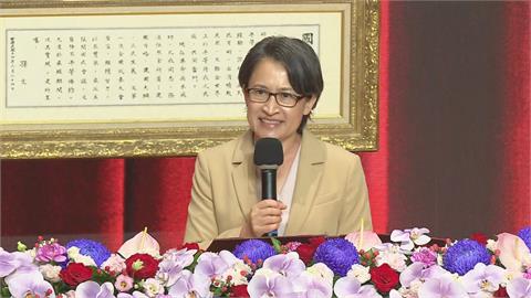 副總統蕭美琴今日上午出席中研院院長交接典禮。（圖／民視新聞）
