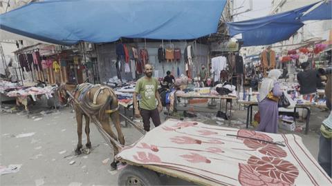 以巴衝突延燒加薩物資缺乏　「驢子拉車」成為部分地區交通工具