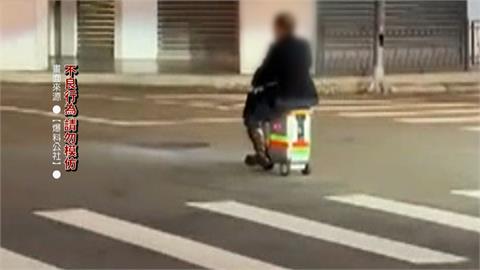 桃機也禁騎！　男子竟騎乘電動行李箱市區趴趴走