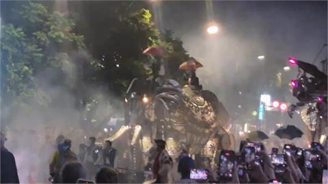 大象來了！民眾擠爆士林亂象多　踩踏花圃﹑疏散動線亂