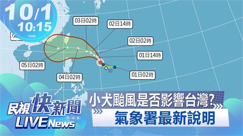LIVE／小犬颱風逼近台灣又要放假了？　氣象署說明最新動向
