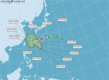 強颱「軒嵐諾」週五、週六最接近台灣     颱風梅花有機會生成