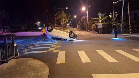 疑似毒駕失控！花蓮毒蟲自撞翻車「慘烈現場曝光」