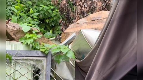 一個月掉4次！　基隆巨石滑落砸鐵皮屋頂﹑水塔慘「歪頭」